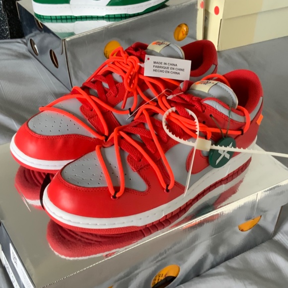Off white university red dunks main image 4